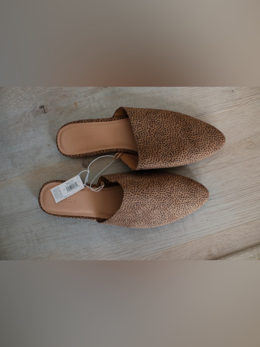 Old Navy Tan Brown Speckled Slip-On Mules - Picture 2 of 3